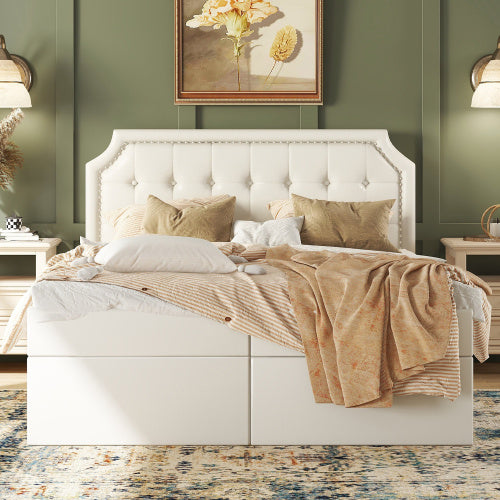 PU Metal-framed Double Bed