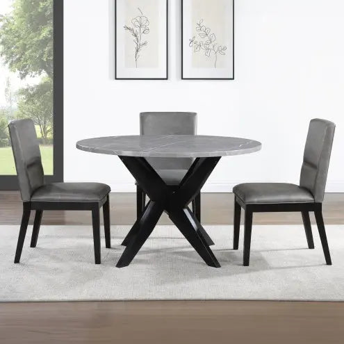 Amy - 5 Piece Dining Set Gray CJDropshipping
