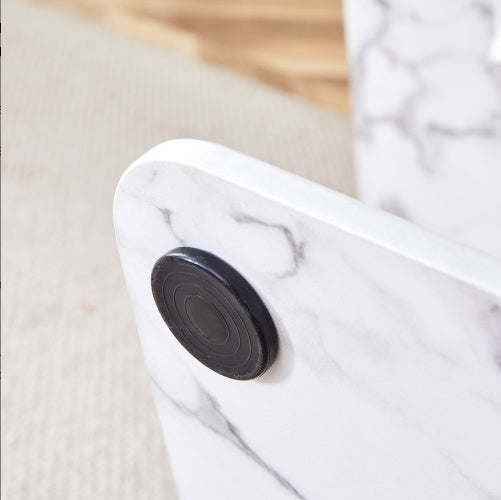 Modern Minimalist Grey Marble Pattern Sticker Pattern MDF Rectangular Coffee Table. Add A Tranquil And Comfortable Atmosphere To Your Home. MDF Coffee Table, Grey Marble Pattern Sticker, Side Table. CJDropshipping