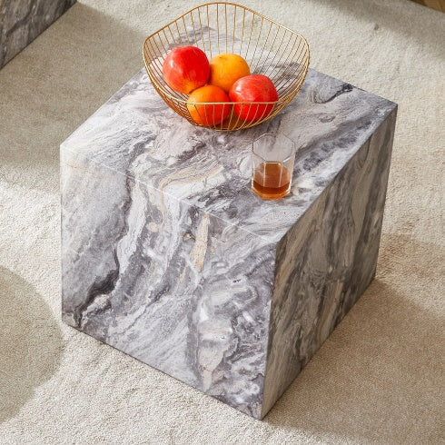 Elevate Your Living Space With This Modern MDF Coffee Table, Which Showcases Gray Textured Patterns. It Is Characterized By Stylish Design. CJDropshipping