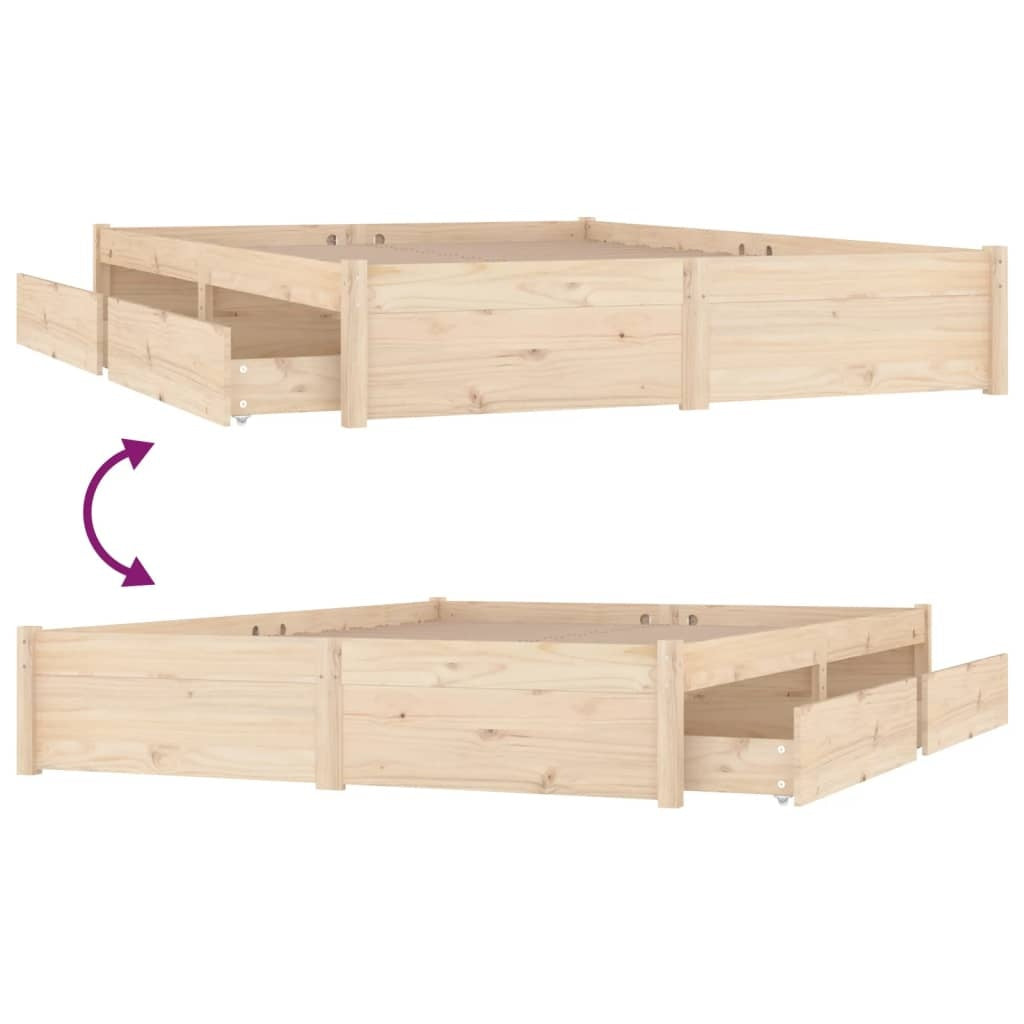 Bed with Drawers 140x190 cm