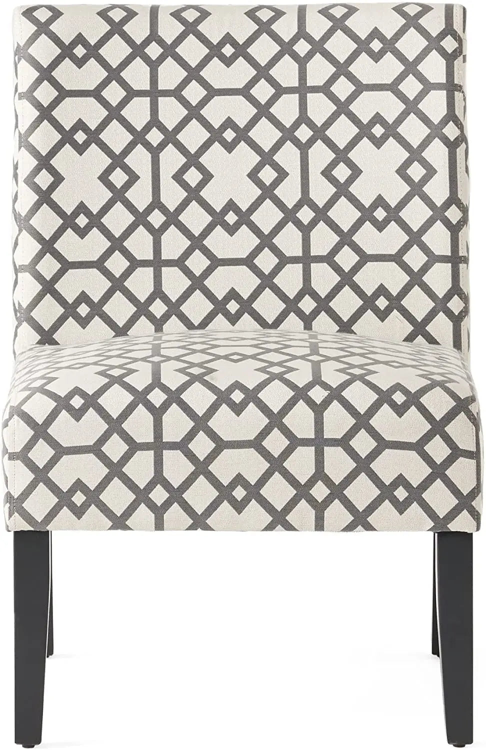 Grey Geometric Accent Chair by Christopher Knight Home Peach Maple