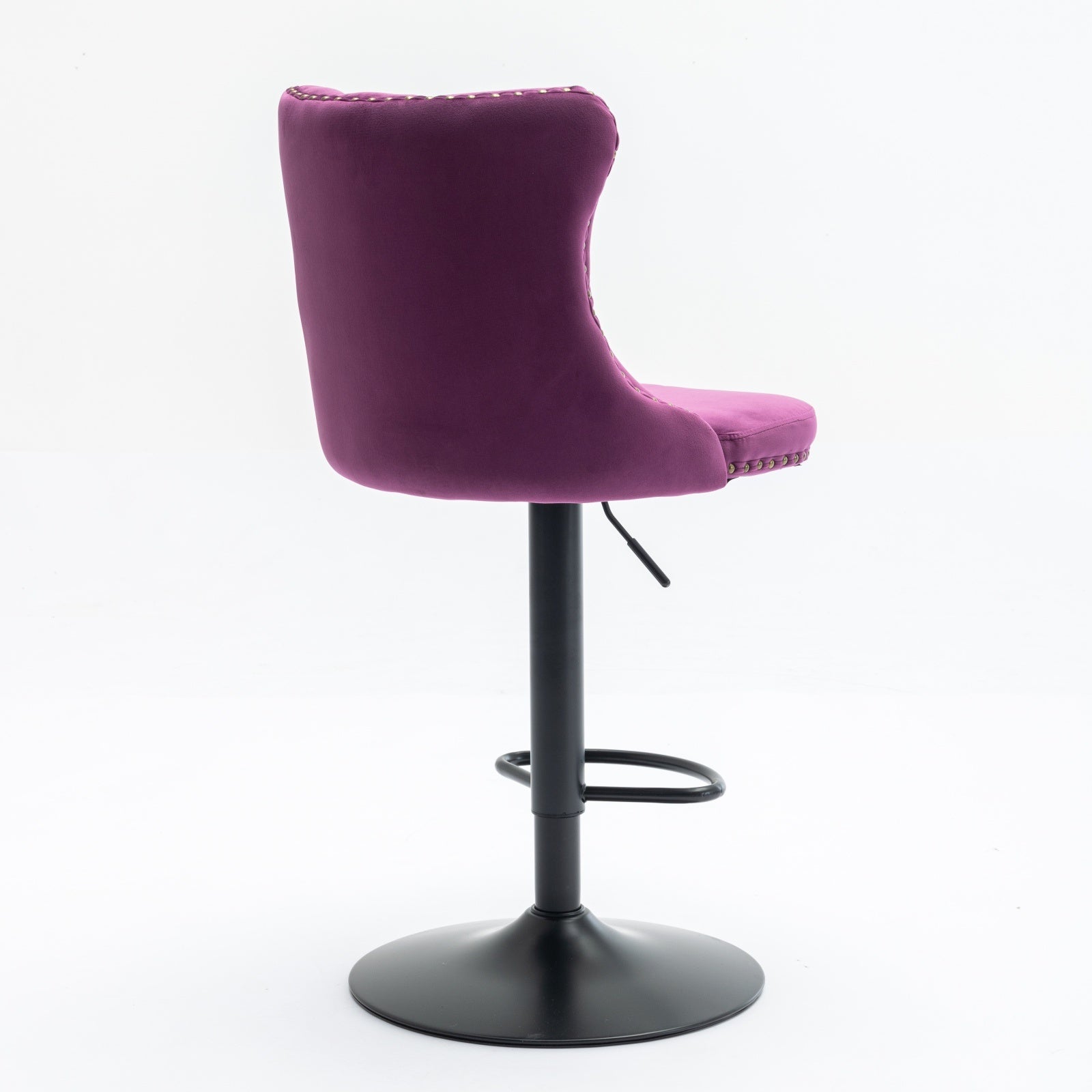 Swivel Velvet Barstools Adjusatble Seat Height From 25-33 Inch