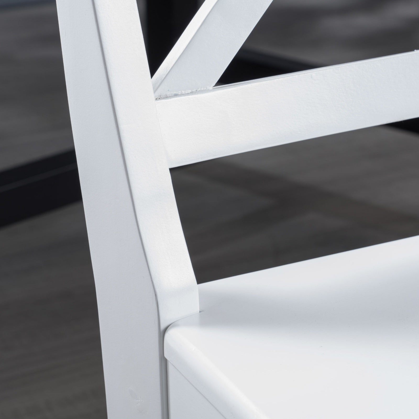 Acacia Wood Dining Chairs, White CJDropshipping