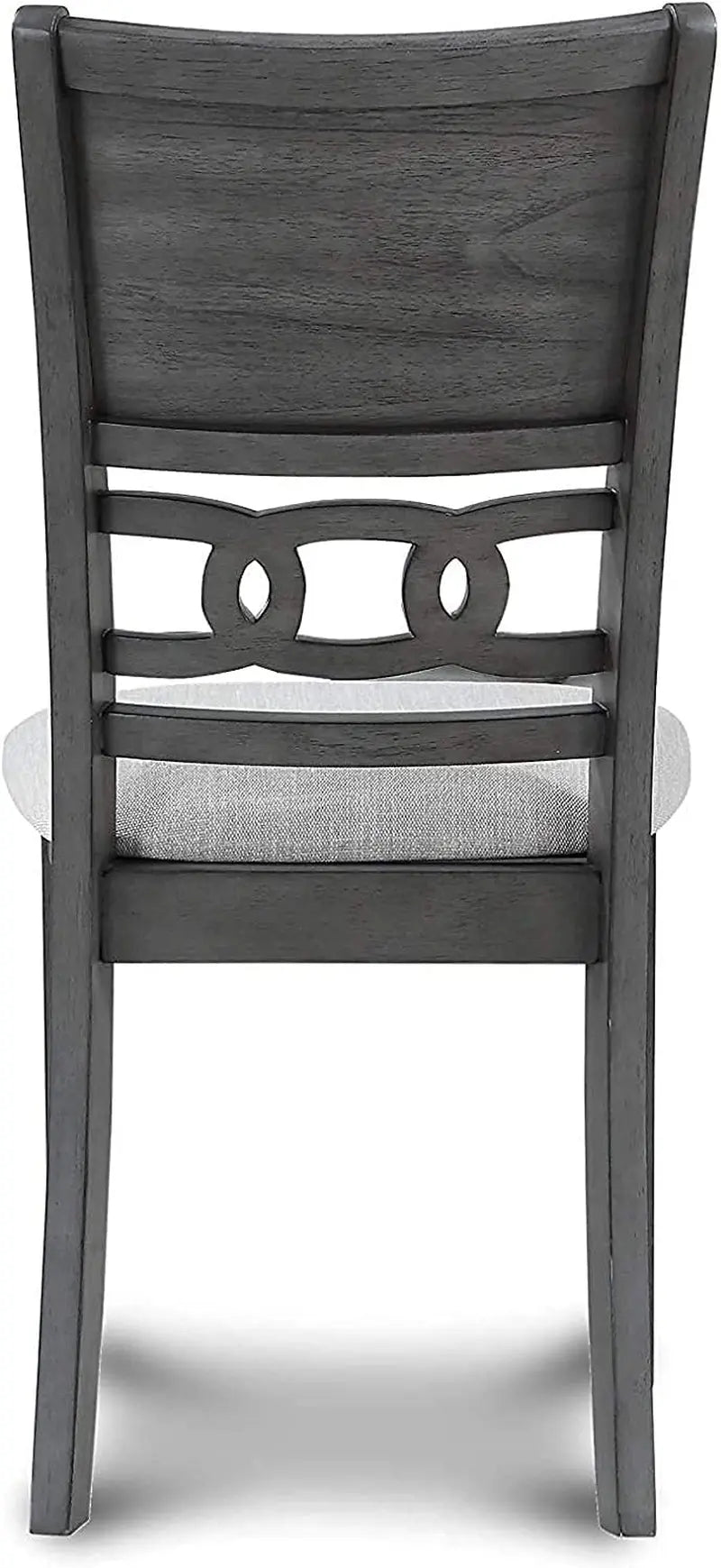Gray 5-Piece round Dining Set with 1 Table and 4 Chairs Peach Maple
