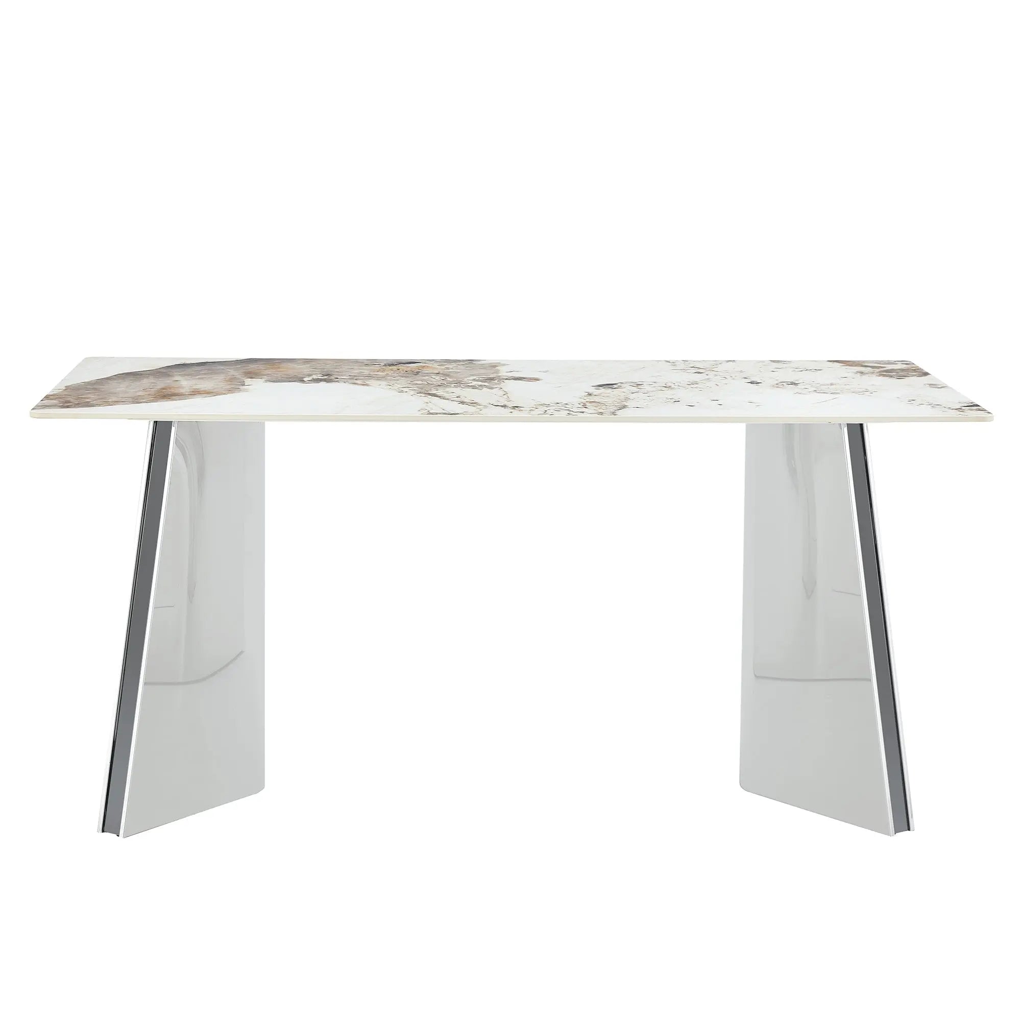 Table and chair set.63'x31.5x30' Luxurious Pandora patterned Sintered Sangria Beech