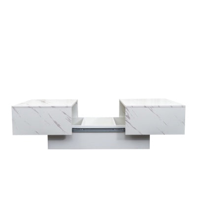 Coffee Table With Sliding Tabletop, Center Table With Hidden Storage Compartment, Extendable Table For Living Room CJDropshipping
