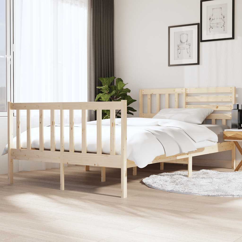 solid wood bed 140x190 cm