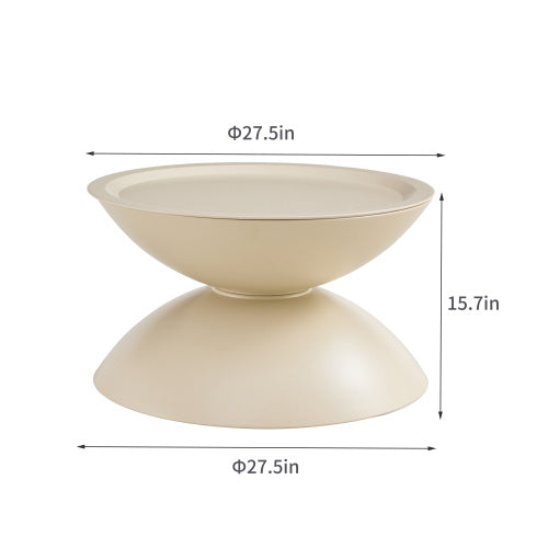 MILK WHITE Coffee Round Tables With STORGE MOVABLE TABLE TOP MULTIFUNCTIONAL END SIDE TABLE CJDropshipping