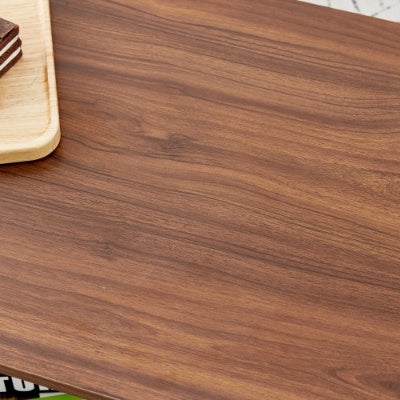 Modern Minimalist Walnut Colored Double Layered Rectangular Coffee Table ,tea Table.MDF Material Is More Durable,Suitable For Living Room, Bedroom, And Study Room.19.6x35.4x16.5  CT-16 CJDropshipping