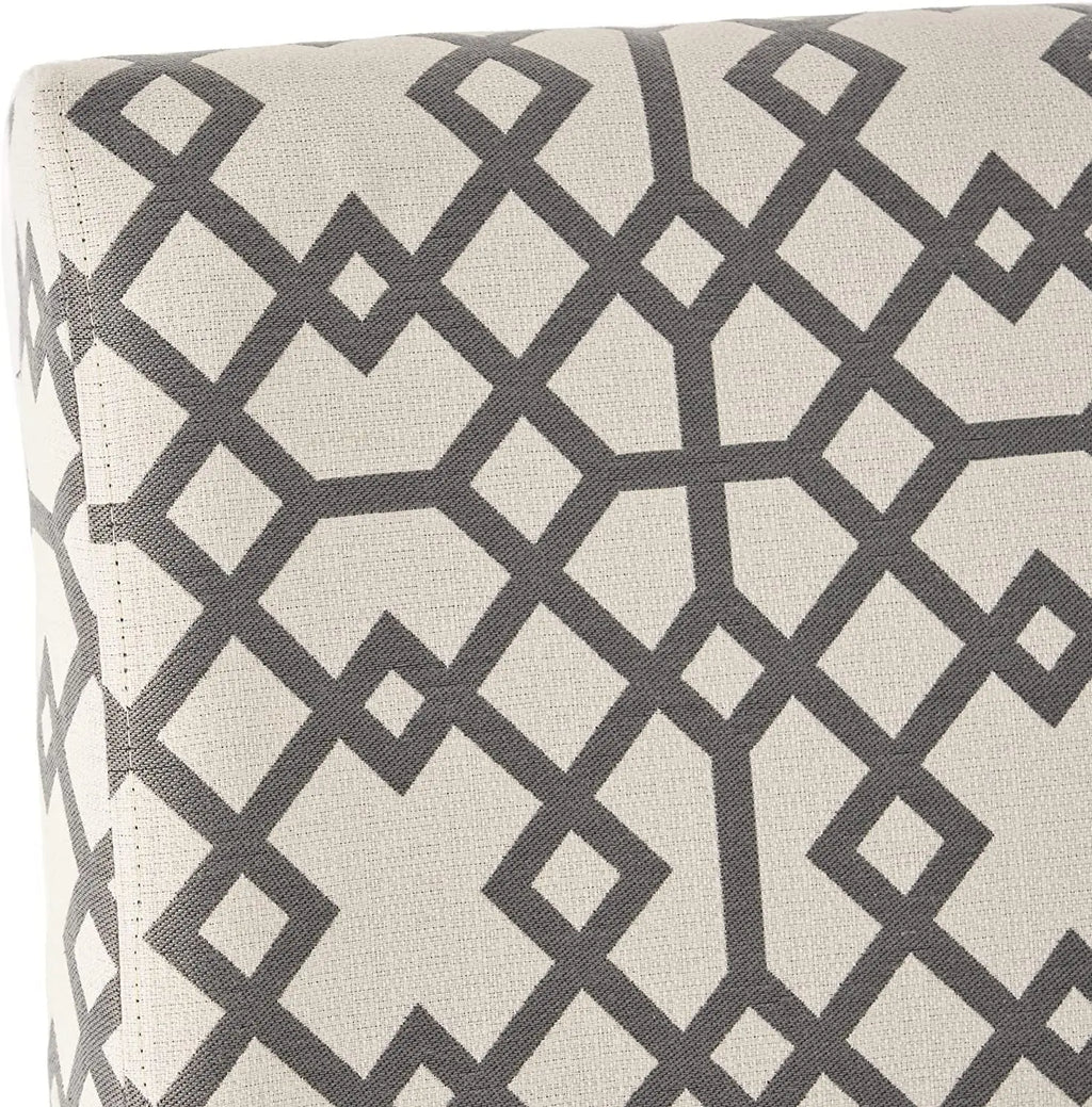 Grey Geometric Accent Chair by Christopher Knight Home Peach Maple