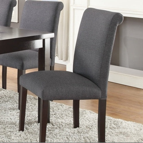 Dining Room Chairs Ash Black Polyfiber Nail Heads Parson Style Set Of 2 Side Chairs Dining Room Furniture CJDropshipping