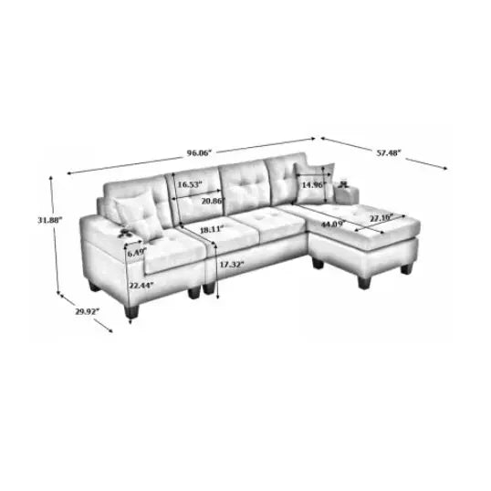 Fabric Sectional Sofa CJDropshipping