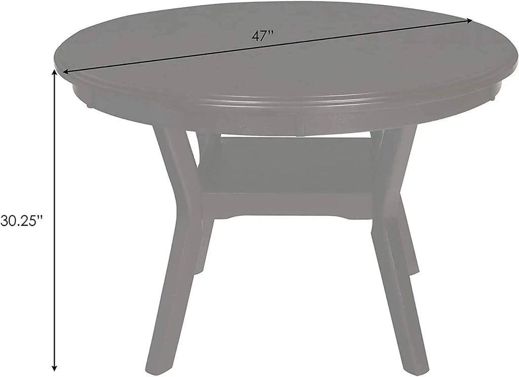 Gray 5-Piece round Dining Set with 1 Table and 4 Chairs Peach Maple