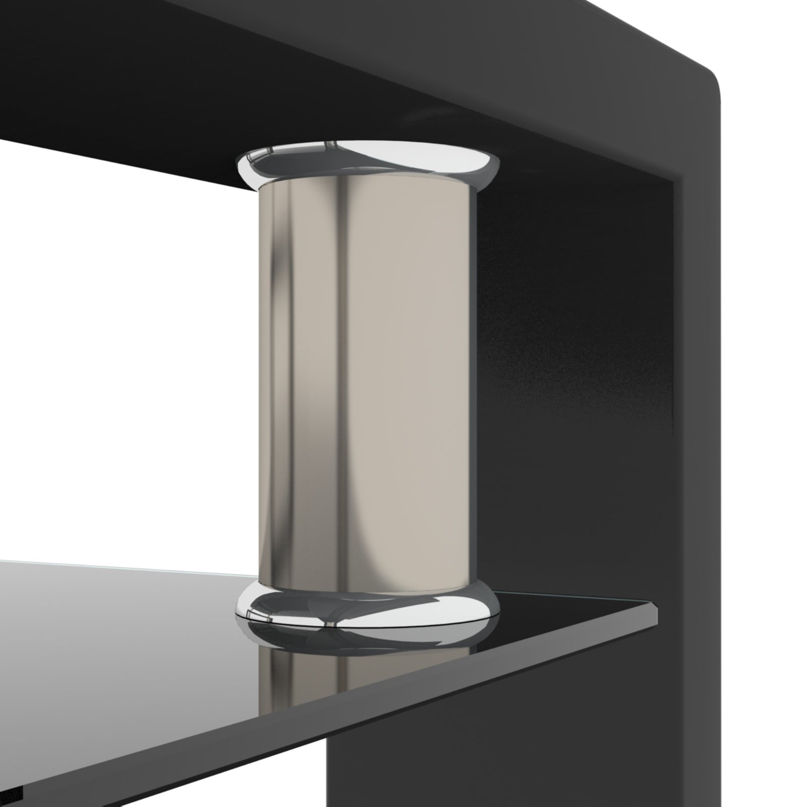 Black Glass Rectangle Coffee Table Modern Side Center For Living Room CJDropshipping