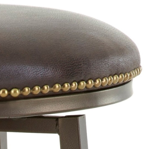 Bali - Backless Swivel Counter Stool - Dark Brown
