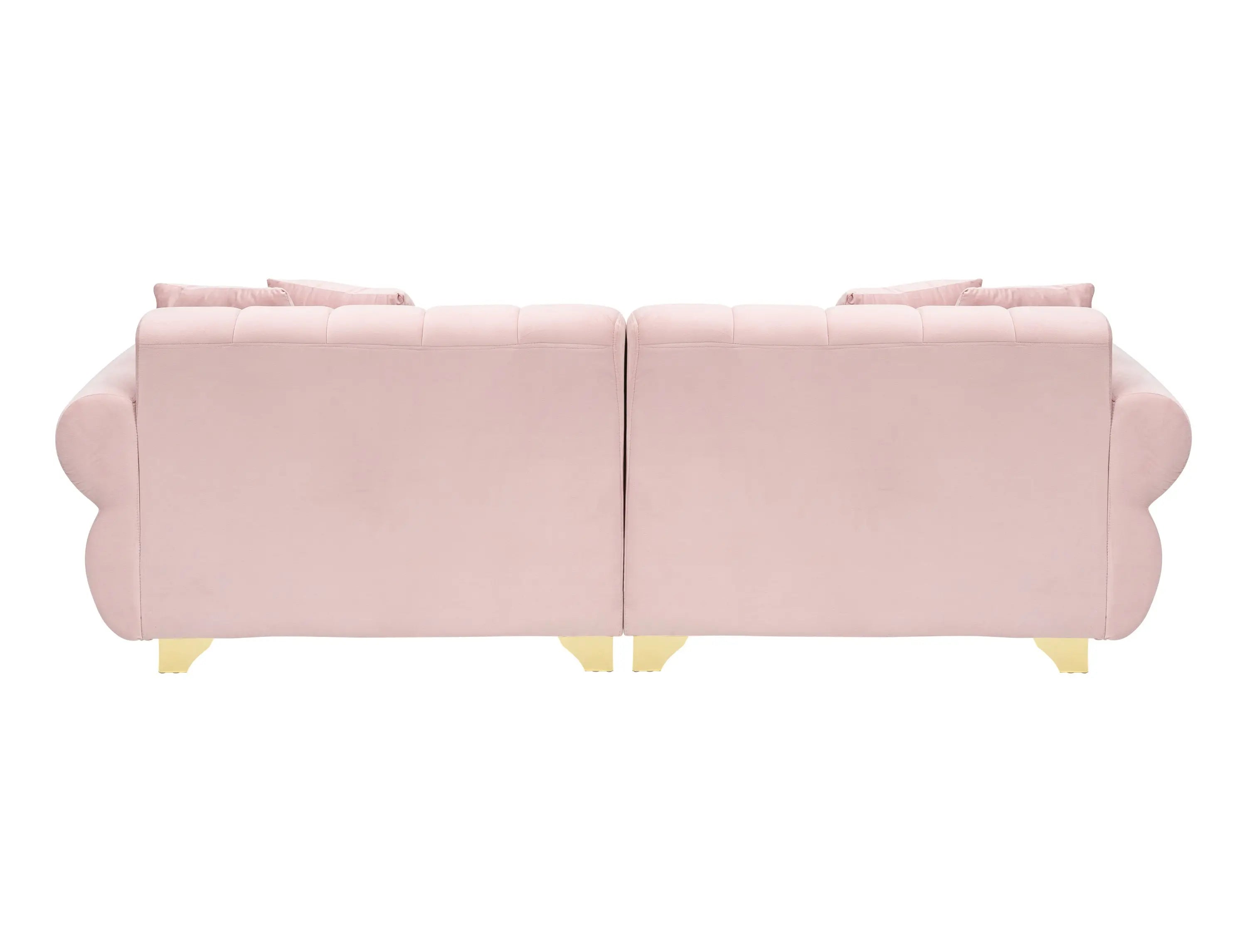 89-inch spring-wrapped cushions, 3 flannelette sofas, stylish metal Sangria Beech