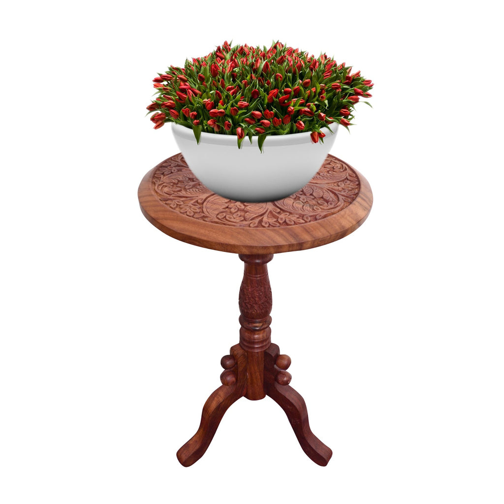 Sheesham Wood Folding Stool Table Nesting Coffee End Tables Modern