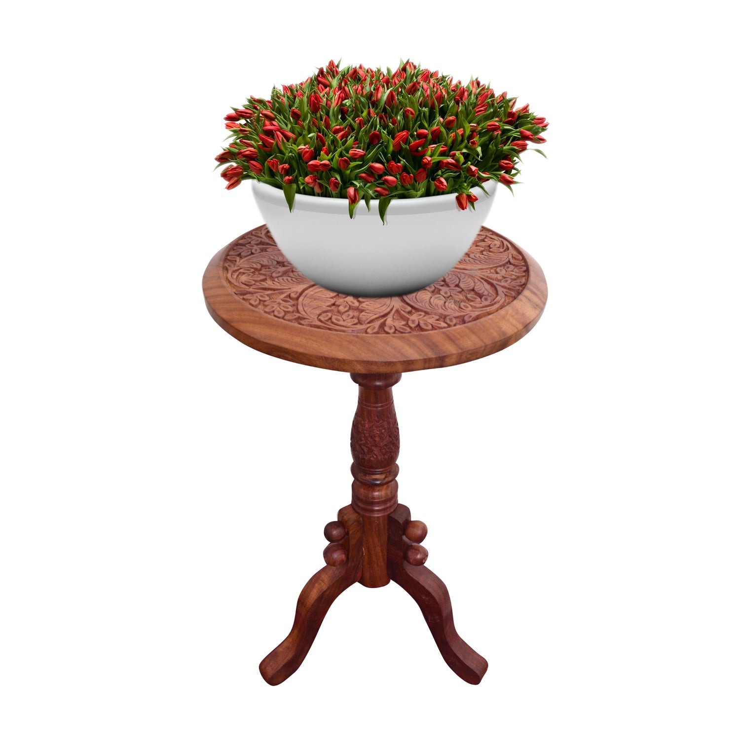 Sheesham Wood Folding Stool Table Nesting Coffee End Tables Modern