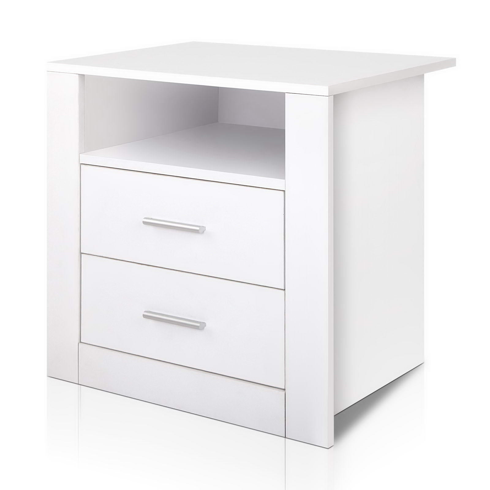 Artiss Bedside Tables Drawers Storage Cabinet Drawers Side Table White Ultramarine Dione