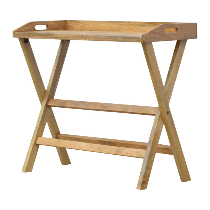 Butler Style Writing Desk with Foldable Legs Jade Epimetheus