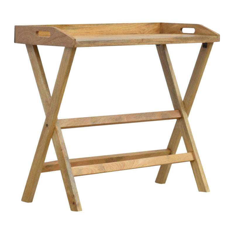 Butler Style Writing Desk with Foldable Legs Jade Epimetheus
