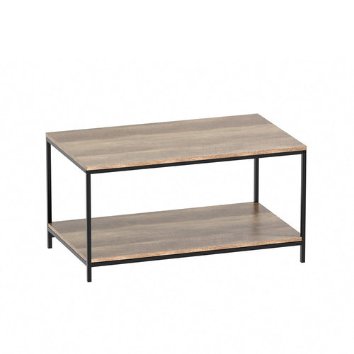 Artiss Coffee Table Rectangular 93CM Walnut Olin Ozdingo
