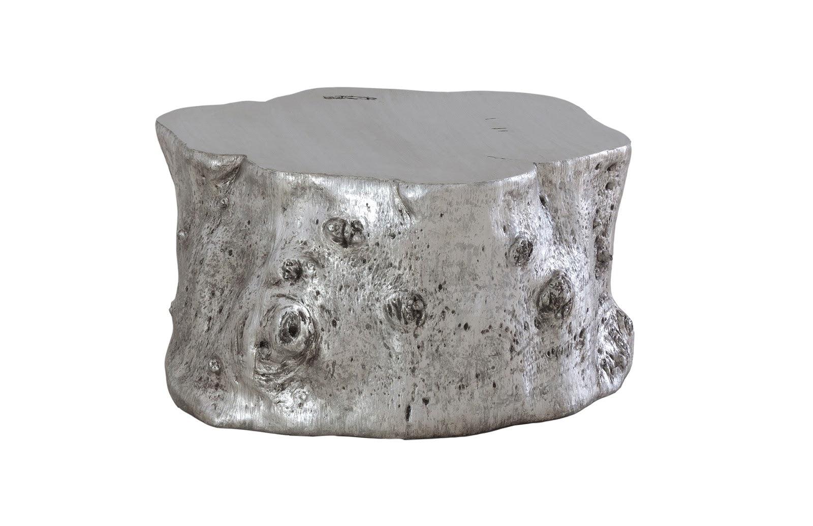 Log Coffee Table Silver Leaf Violet Blackhaw