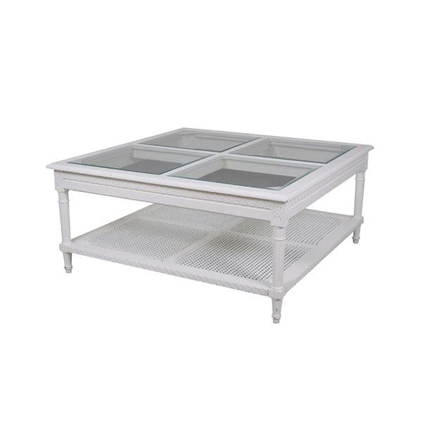 Polo Square Coffee Table White Amethyst Hera