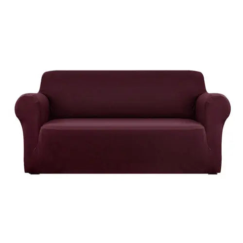 Artiss Sofa Cover Couch Covers 3 Seater Stretch Burgundy Ozdingo