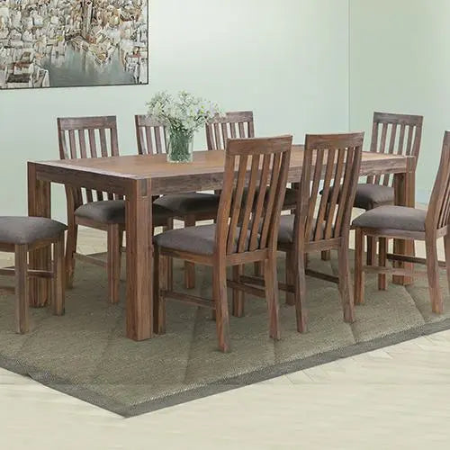 Dining Table 210cm Large Size with Solid Acacia  Wooden Base in Ultramarine Dione