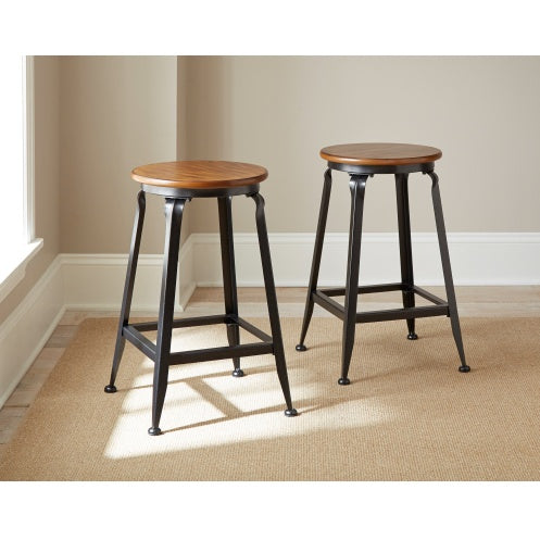 Adele - 3 Piece Dining Set With Round Counter Table - Dark Brown