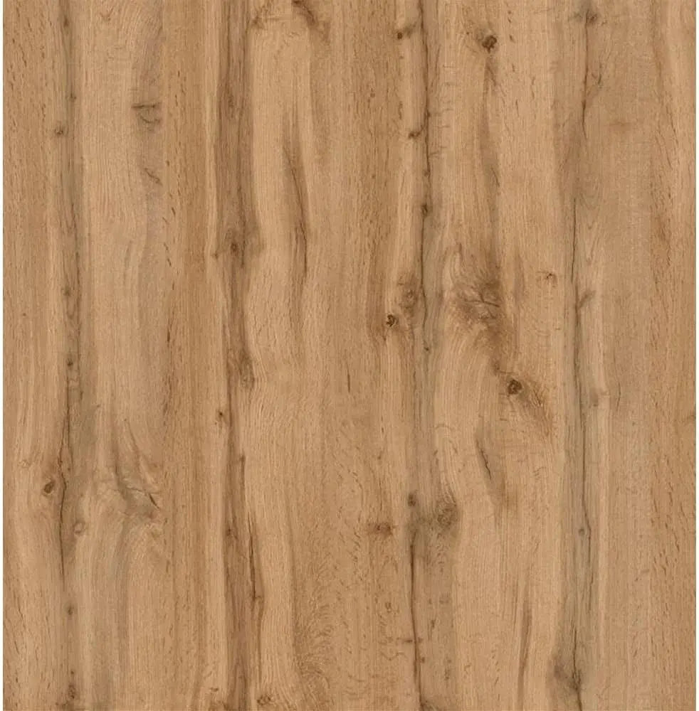Rustic Oak Extendable Table, Laminate-Finished, Italy Peach Maple