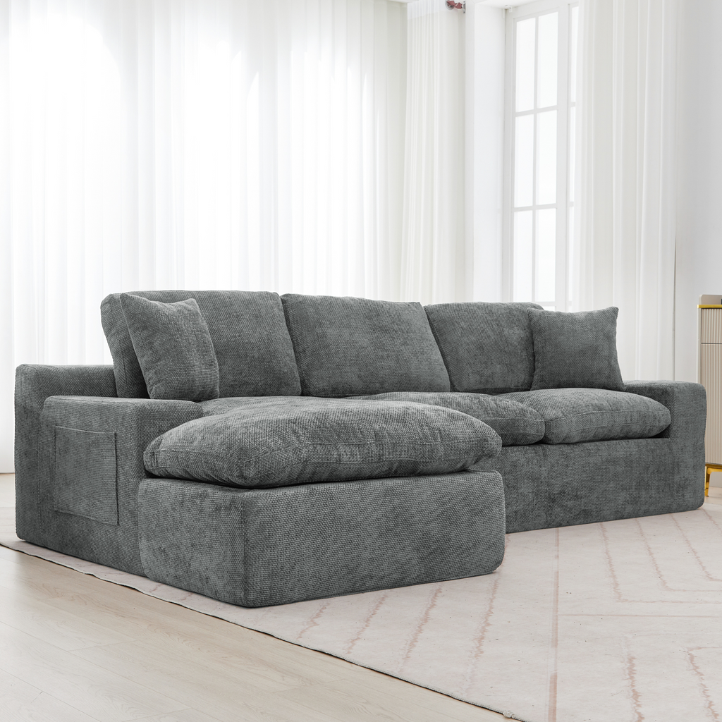 Cloud Sectional Sofa 107.9' Upholstered Sofa Couch with Double-layer
