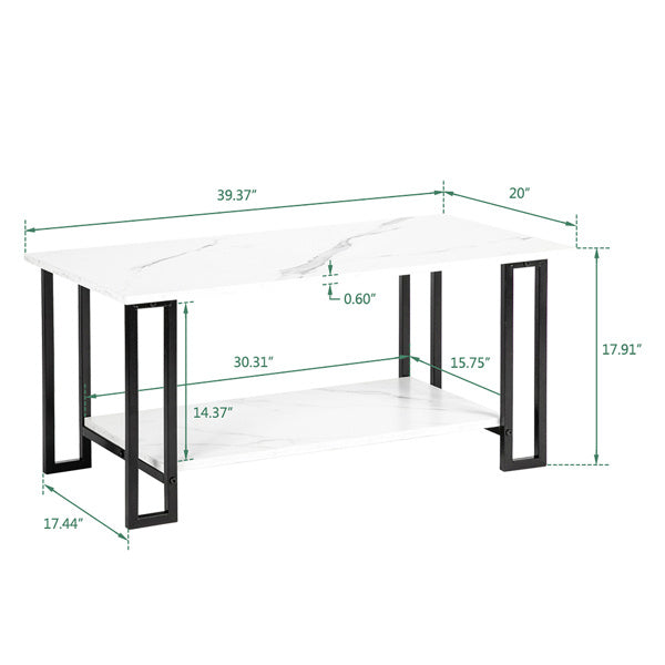 Coffee Table, 2 Layers Of 1.5cm Thick Marble CJDropshipping