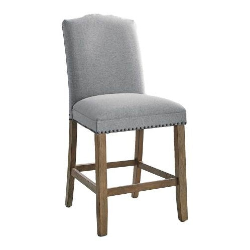 Grayson - Counter Chair With Nailhead Dark Gray