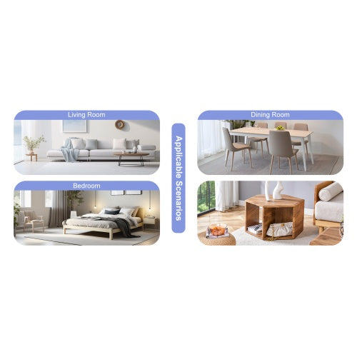 Hexagonal MDF Coffee Table, Characteristic Pattern Stickers, Multi-hole Design To Give More Storage Space, Simple And Convenient Design Makes It Suitable For All Kinds Of Style Scenes