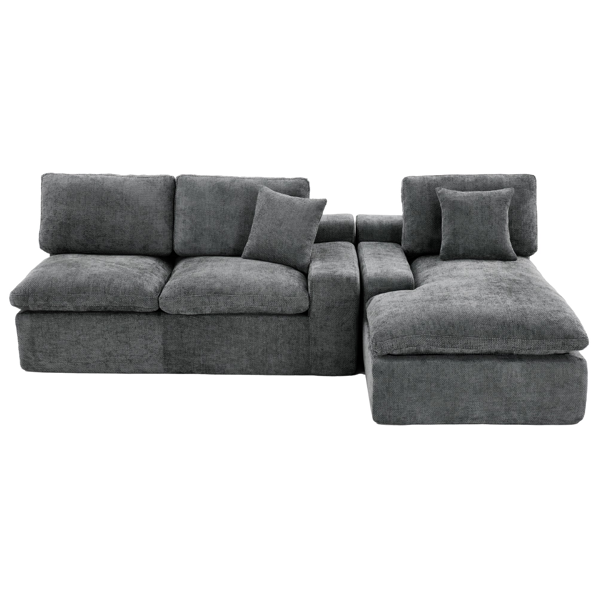 Cloud Sectional Sofa 107.9' Upholstered Sofa Couch with Double-layer