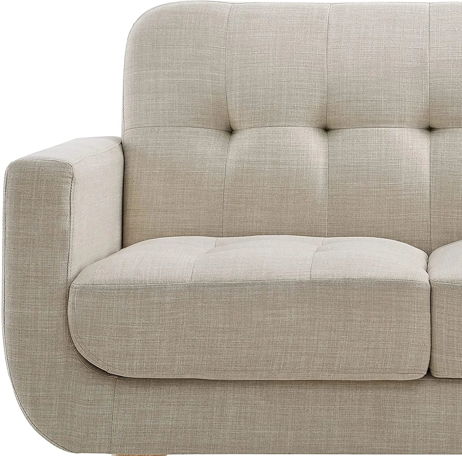 Elena Beige Accent Armchair for Living Room Peach Maple