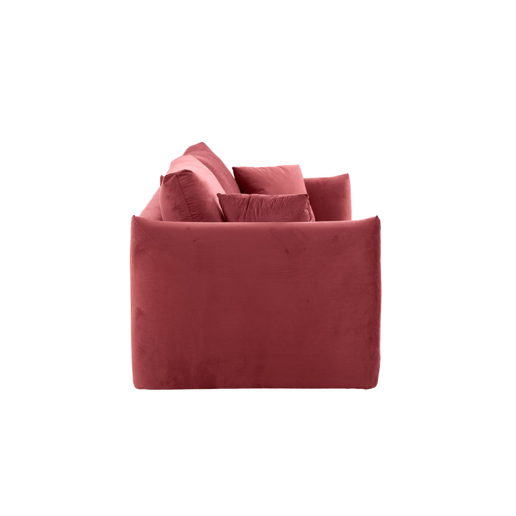 Sectional Sofa,3 seater sofa with 3 Pillows for Living Room,Velvet