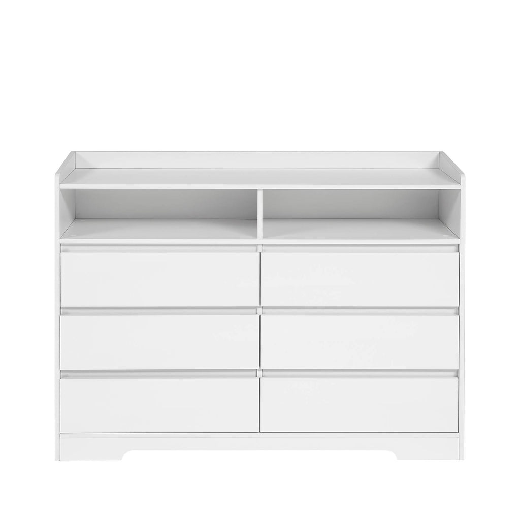6 Drawer Dresser With LED Lights Modern Dressers Drawers With Sturdy Frame