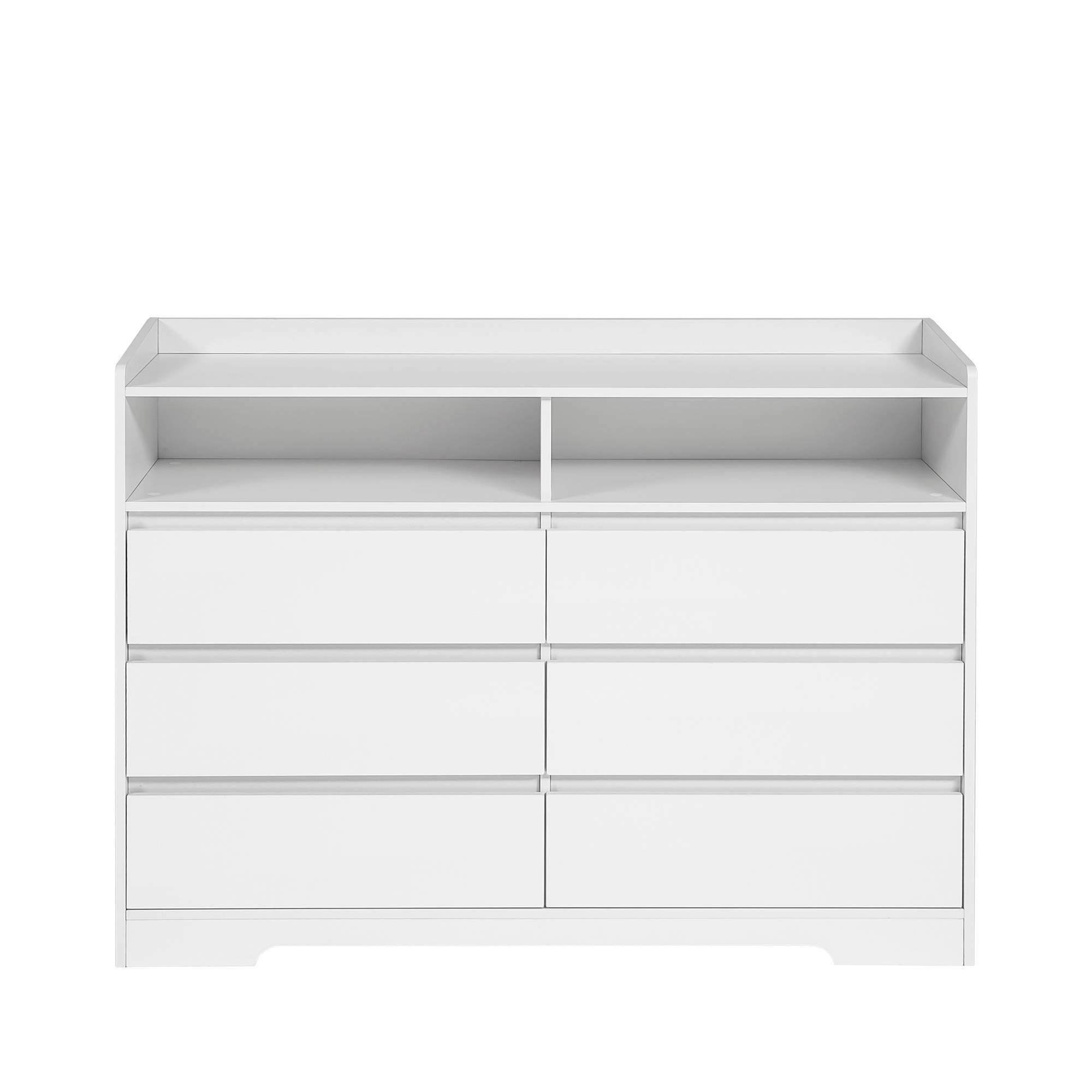 6 Drawer Dresser With LED Lights Modern Dressers Drawers With Sturdy Frame
