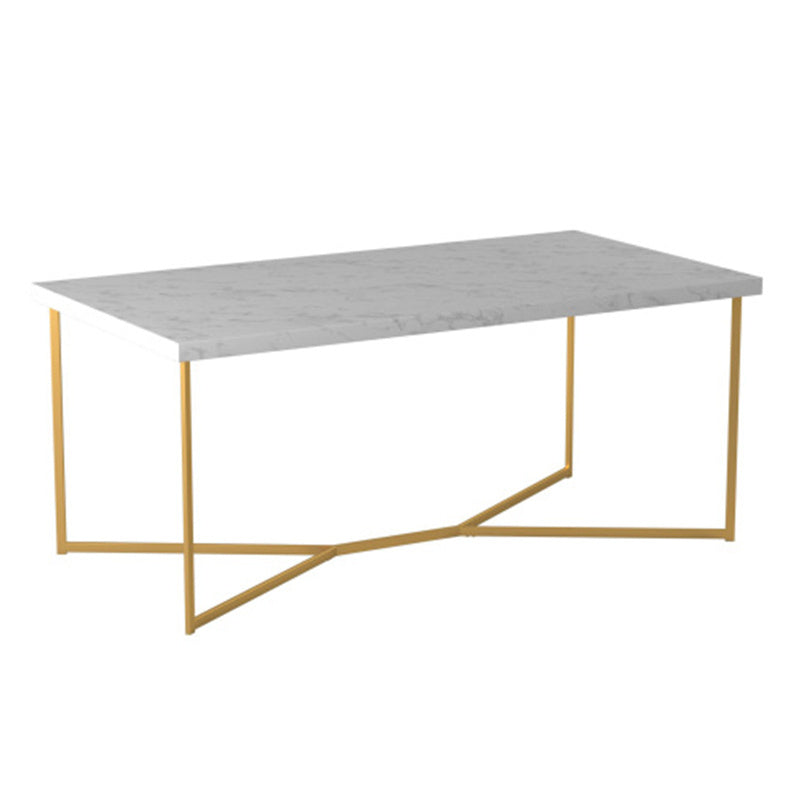 Modern Glam Metal And Faux Marble Coffee Table CJDropshipping
