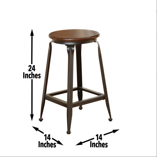 Adele - 3 Piece Dining Set With Round Counter Table - Dark Brown