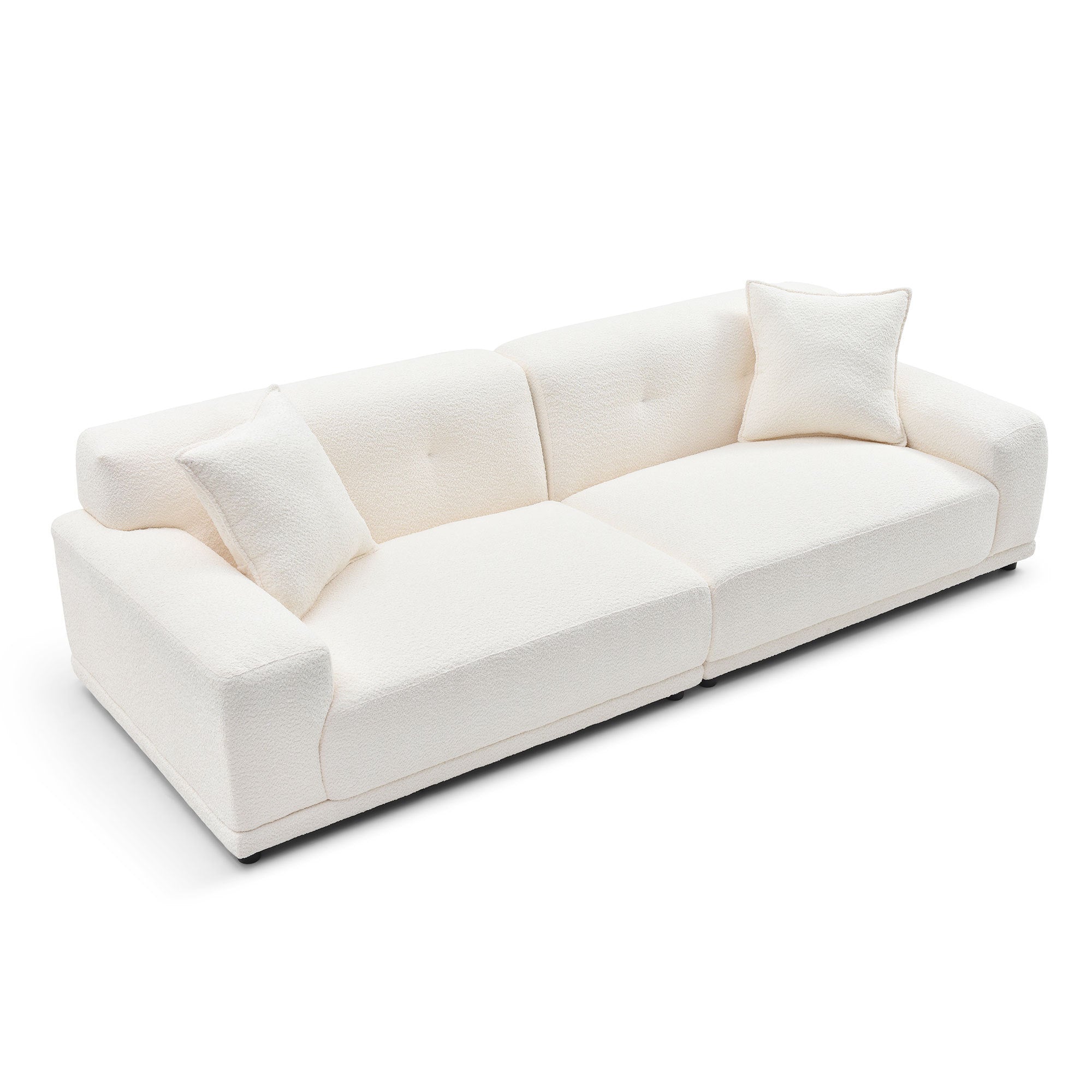 110.23'' Teddy Fleece Couches and Sofas with Extra Deep Seats 2