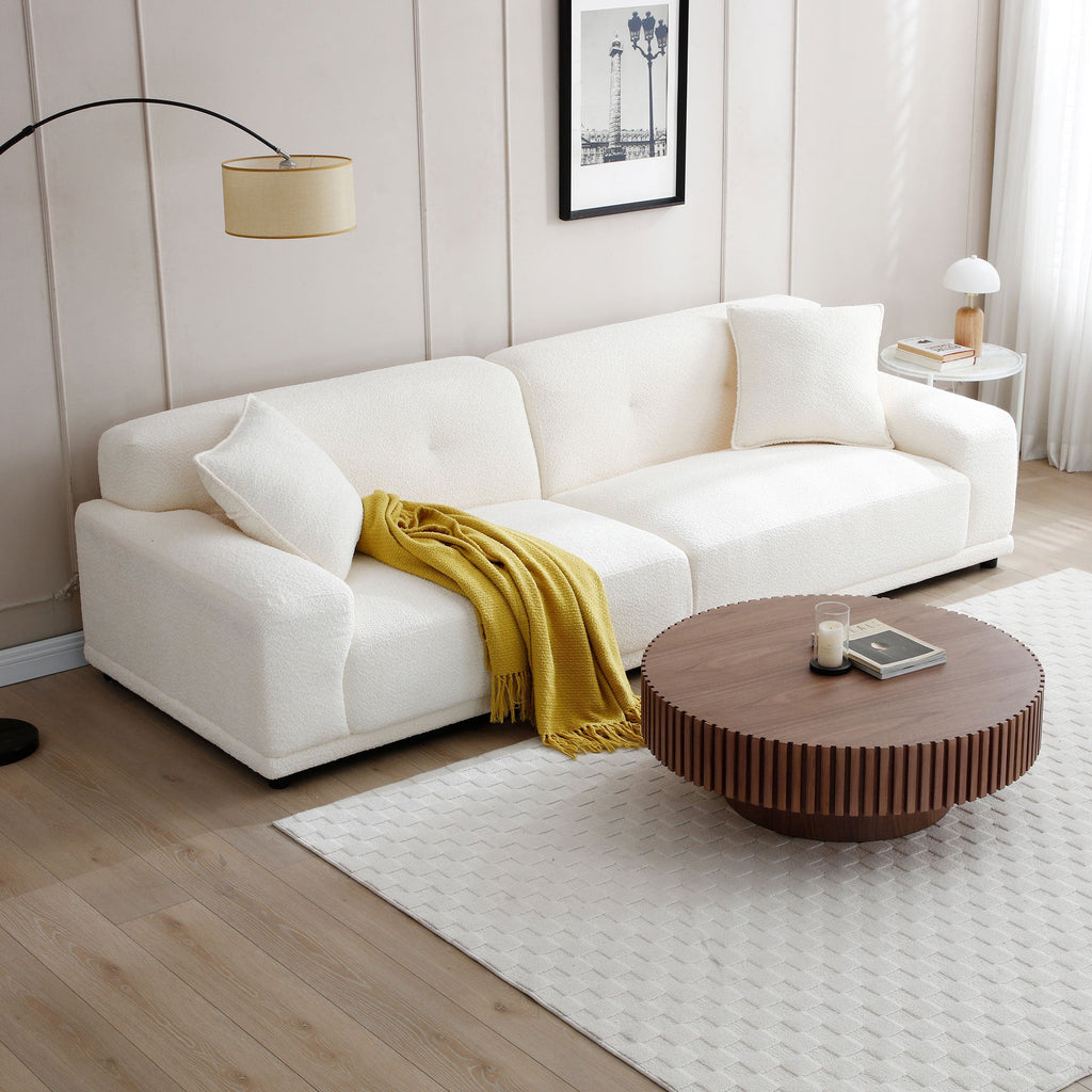 110.23'' Teddy Fleece Couches and Sofas with Extra Deep Seats 2