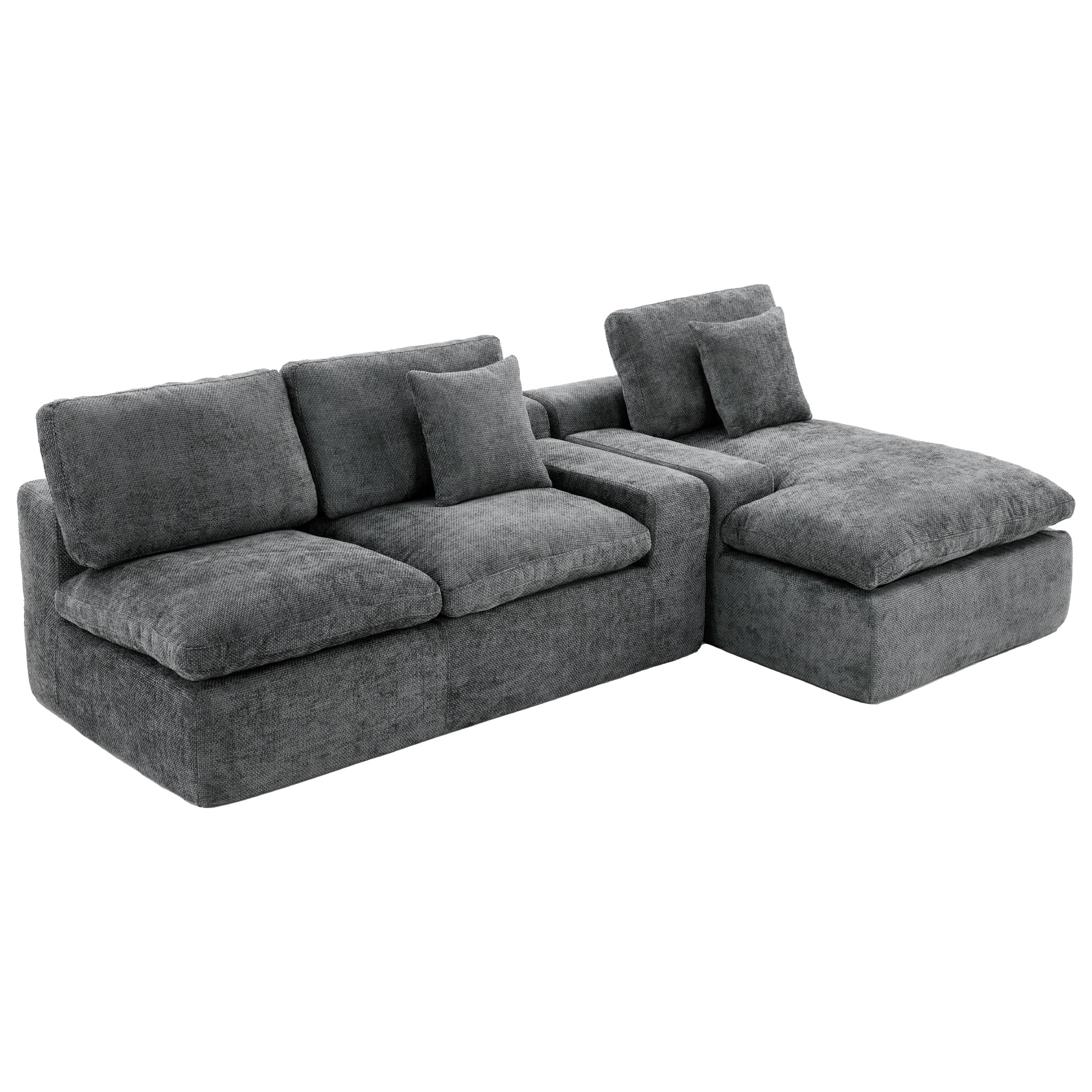 Cloud Sectional Sofa 107.9' Upholstered Sofa Couch with Double-layer