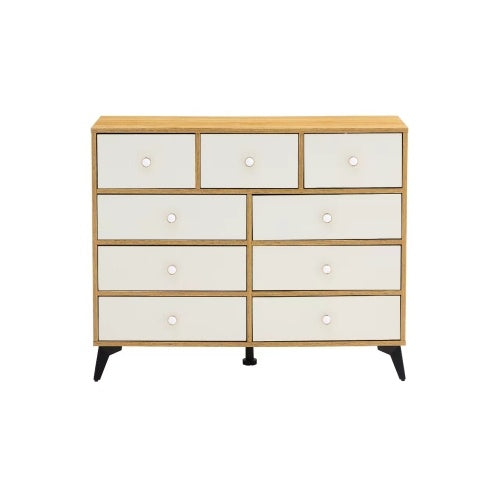 CABINET WOOD MDF BOARDS, 9 Drawers Dresser, WOOD COLOUR