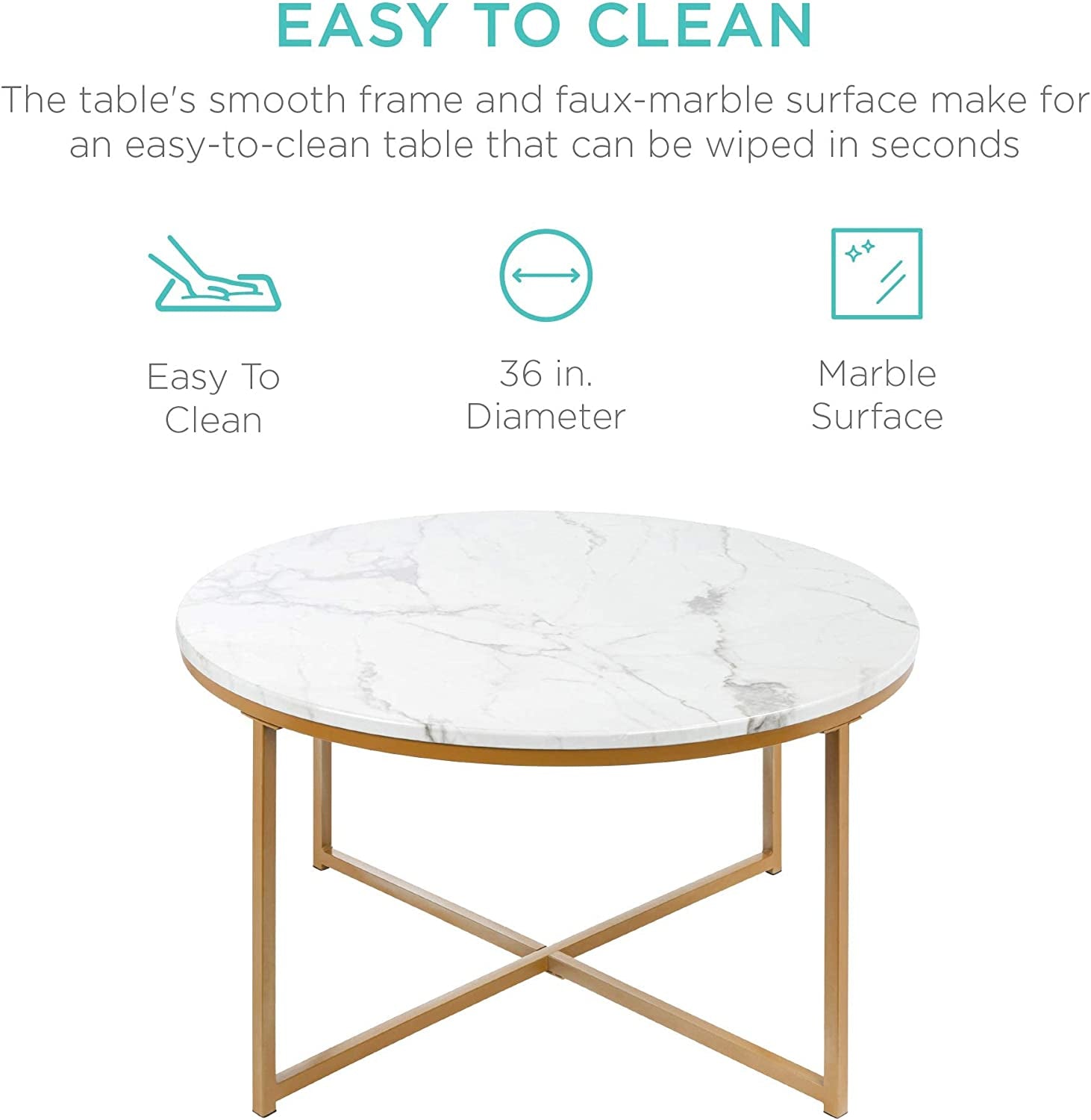 Round Coffee Table, Modern Boho Home Décor Peach Maple