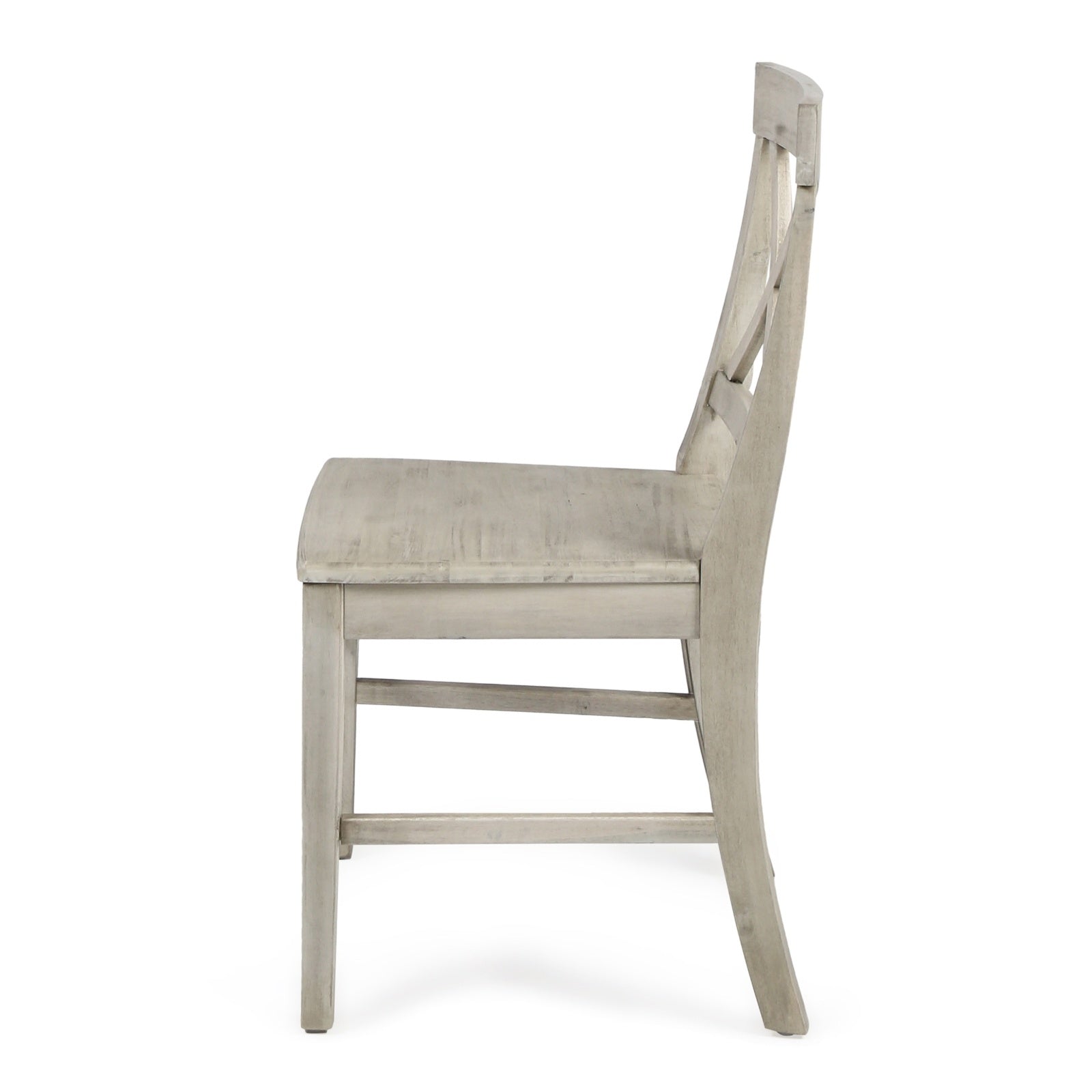 Acacia Wood Dining Chairs, Light Grey Wash, 21D X 17.75W X 35.5H Inch  Set Of 2 CJDropshipping
